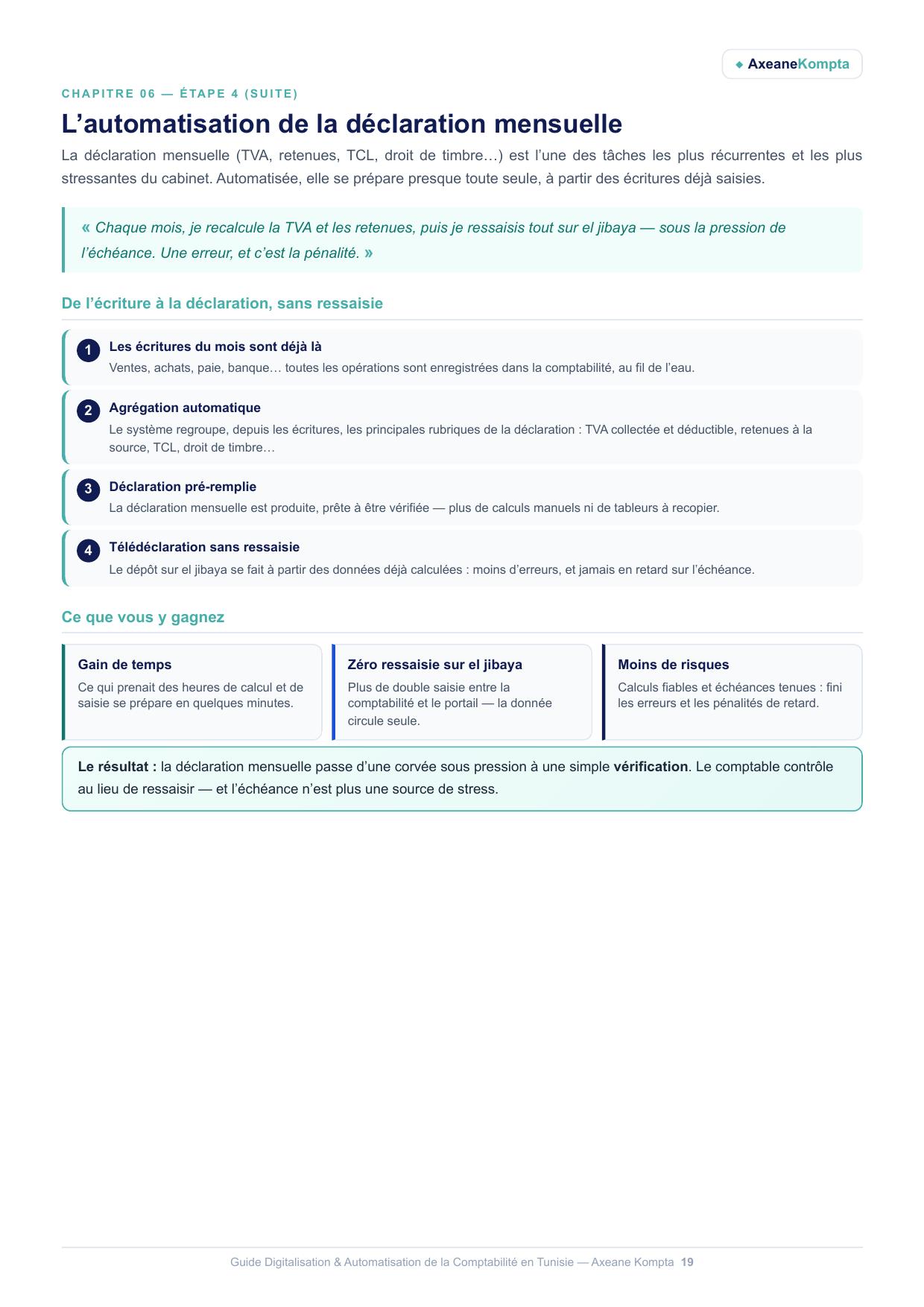 Automatisation de la déclaration mensuelle