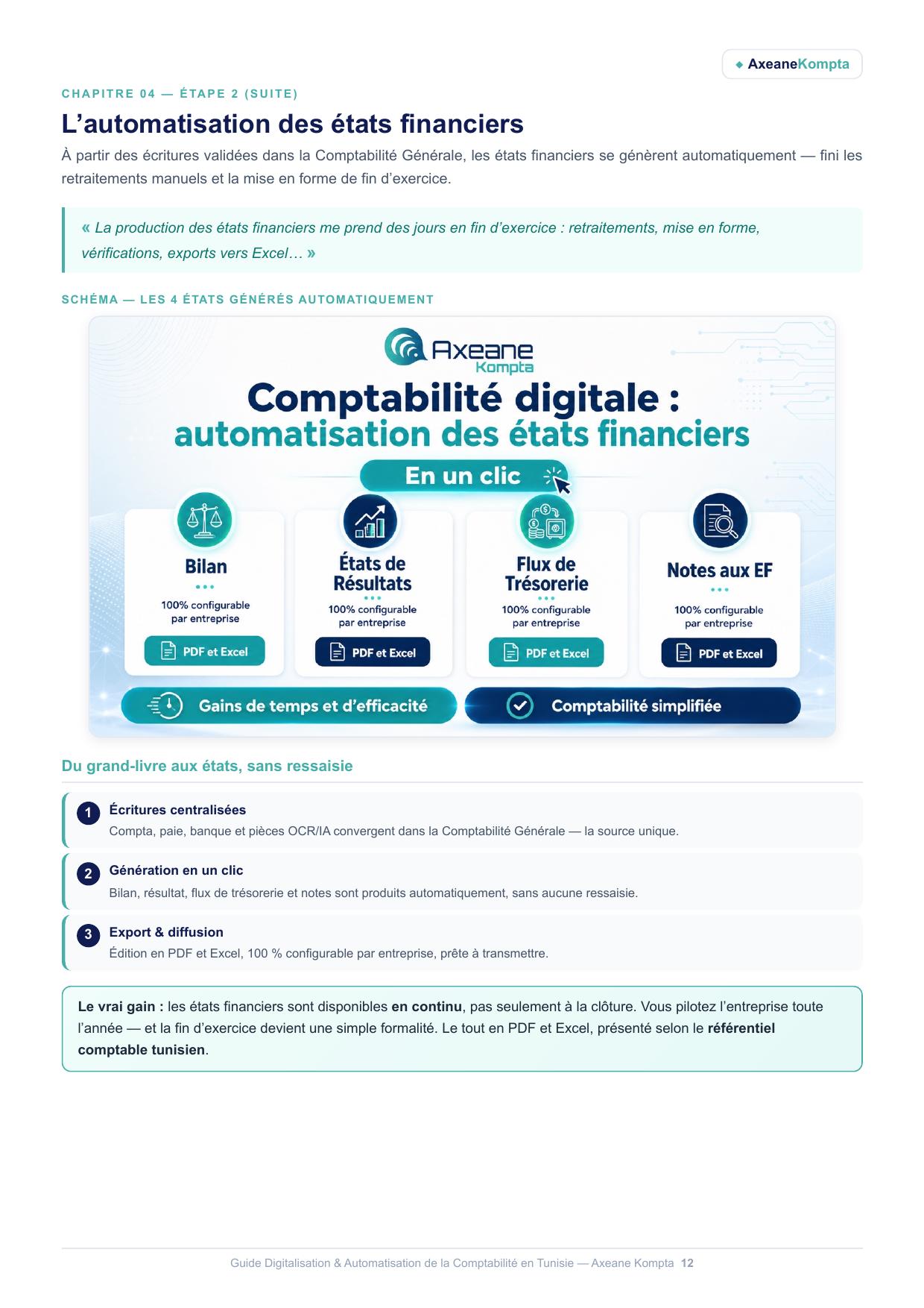 Automatisation des états financiers